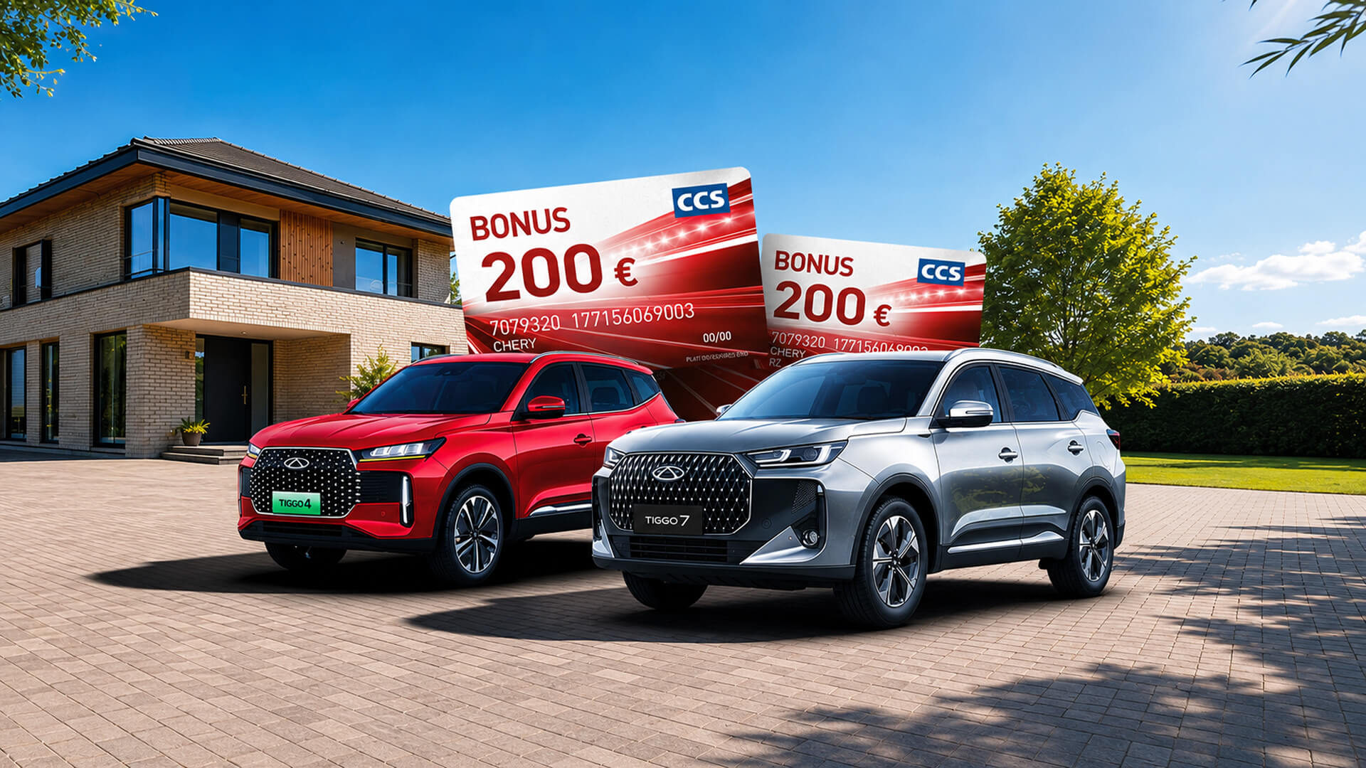 Ku každému novému Chery palivová karta v hodnote 200 €.